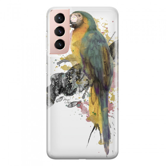 SAMSUNG - Galaxy S21 - Soft Clear Case - Parrot