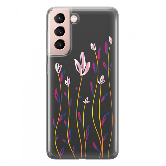 SAMSUNG - Galaxy S21 - Soft Clear Case - Pink Tulips