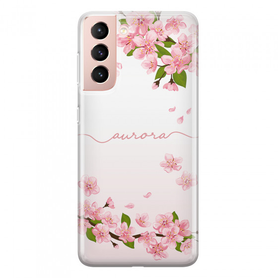 SAMSUNG - Galaxy S21 - Soft Clear Case - Sakura Handwritten
