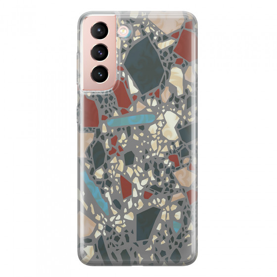 SAMSUNG - Galaxy S21 - Soft Clear Case - Terrazzo Design X