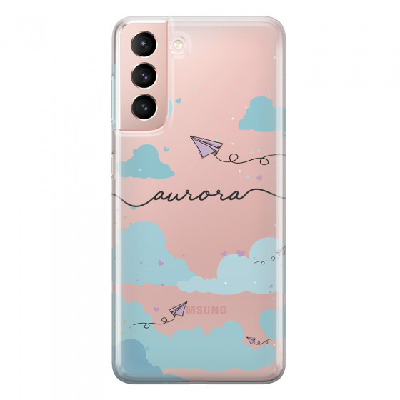 SAMSUNG - Galaxy S21 - Soft Clear Case - Up in the Clouds