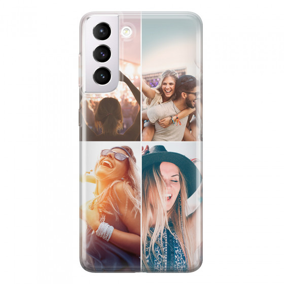 SAMSUNG - Galaxy S21 Plus - Soft Clear Case - Collage of 4