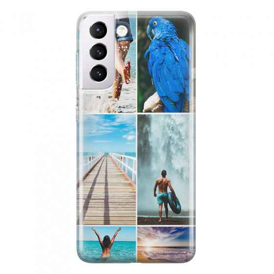 SAMSUNG - Galaxy S21 Plus - Soft Clear Case - Collage of 6