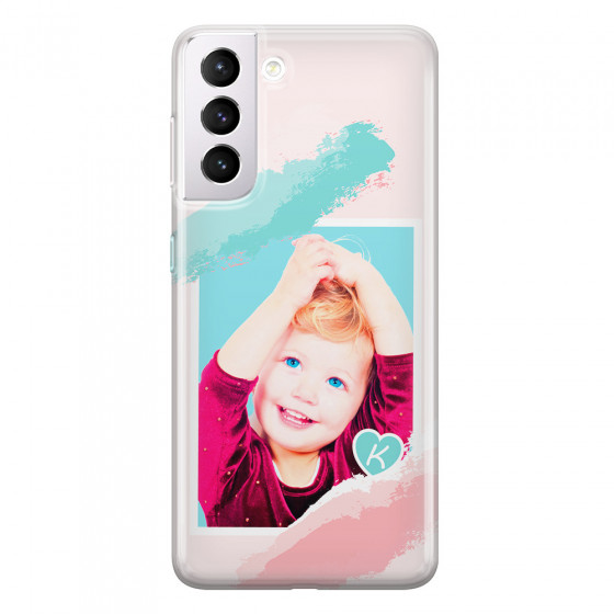 SAMSUNG - Galaxy S21 Plus - Soft Clear Case - Kids Initial Photo