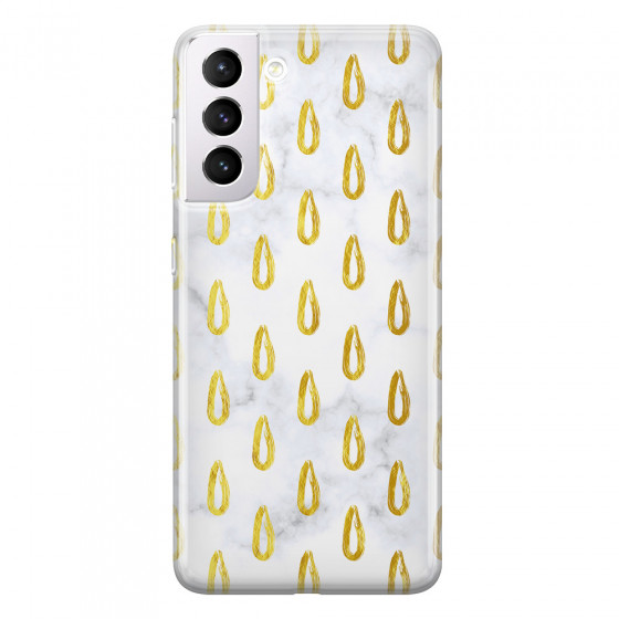 SAMSUNG - Galaxy S21 Plus - Soft Clear Case - Marble Drops