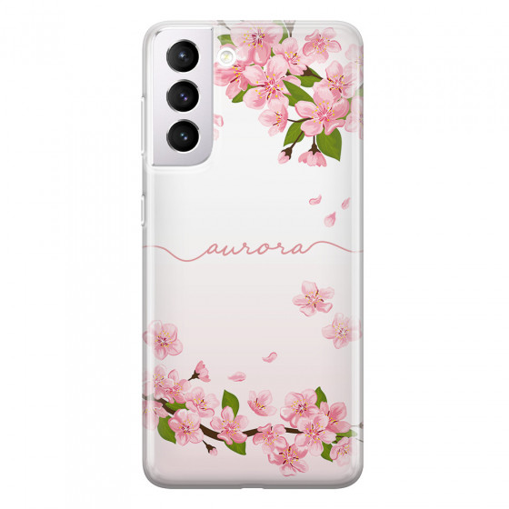 SAMSUNG - Galaxy S21 Plus - Soft Clear Case - Sakura Handwritten
