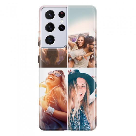 SAMSUNG - Galaxy S21 Ultra - Soft Clear Case - Collage of 4