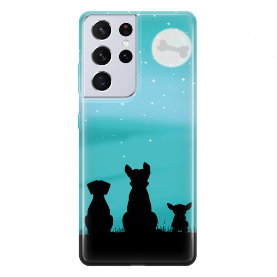 SAMSUNG - Galaxy S21 Ultra - Soft Clear Case - Dog's Desire Blue Sky