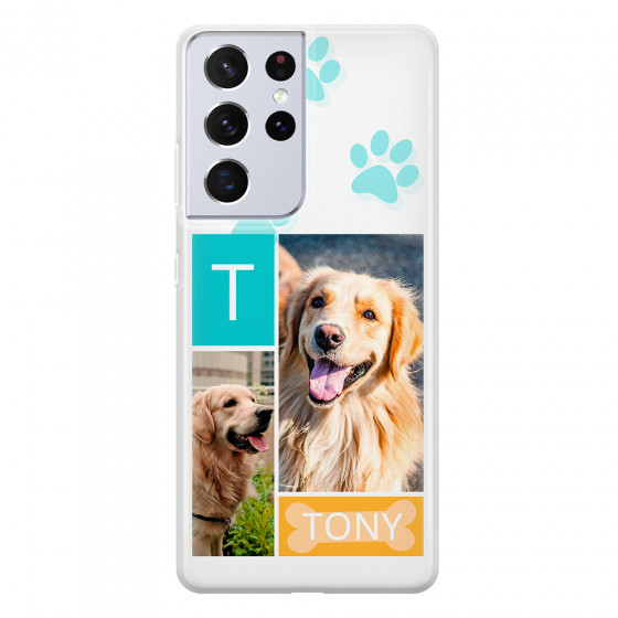 SAMSUNG - Galaxy S21 Ultra - Soft Clear Case - Dog Collage