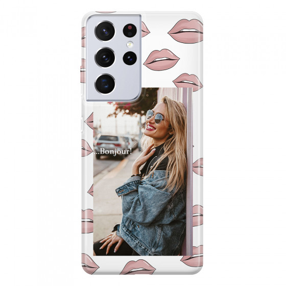 SAMSUNG - Galaxy S21 Ultra - Soft Clear Case - Teenage Kiss Phone Case