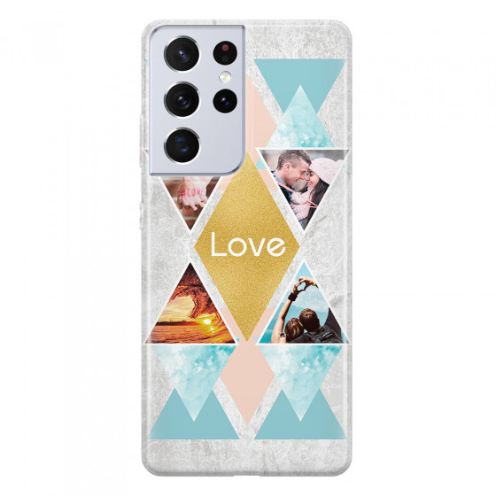 SAMSUNG - Galaxy S21 Ultra - Soft Clear Case - Triangle Love Photo