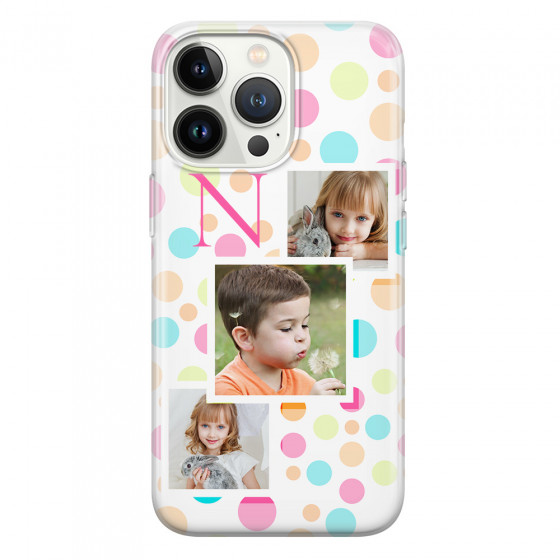 APPLE - iPhone 13 Pro Max - Soft Clear Case - Cute Dots Initial