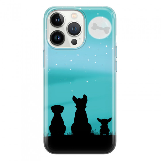 APPLE - iPhone 13 Pro Max - Soft Clear Case - Dog's Desire Blue Sky