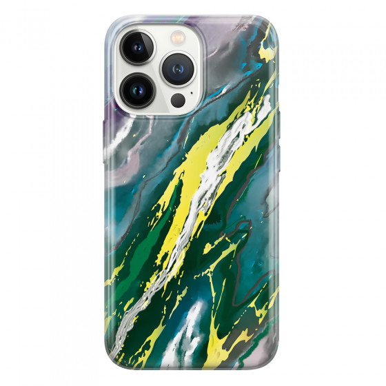 APPLE - iPhone 13 Pro Max - Soft Clear Case - Marble Rainforest Green