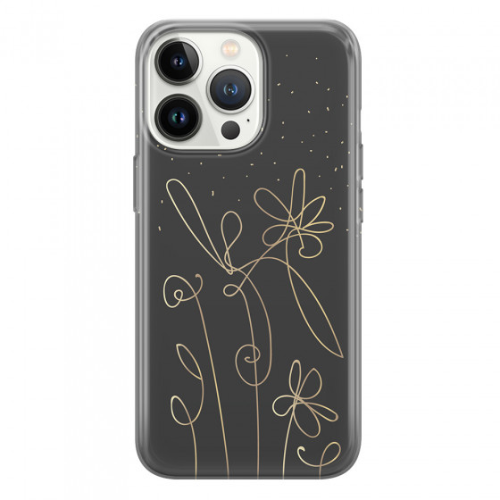 APPLE - iPhone 13 Pro Max - Soft Clear Case - Midnight Flowers
