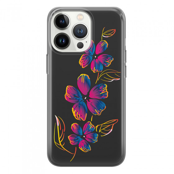 APPLE - iPhone 13 Pro Max - Soft Clear Case - Spring Flowers In The Dark