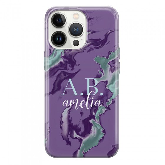 APPLE - iPhone 13 Pro Max - Soft Clear Case - Streamflow Violet Ocean