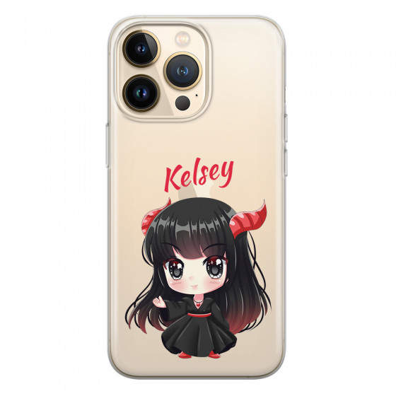 APPLE - iPhone 13 Pro - Soft Clear Case - Chibi Kelsey