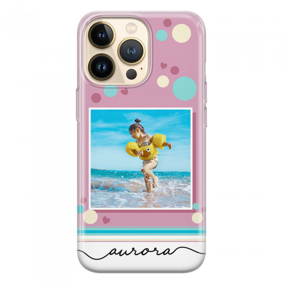 APPLE - iPhone 13 Pro - Soft Clear Case - Cute Dots Photo Case