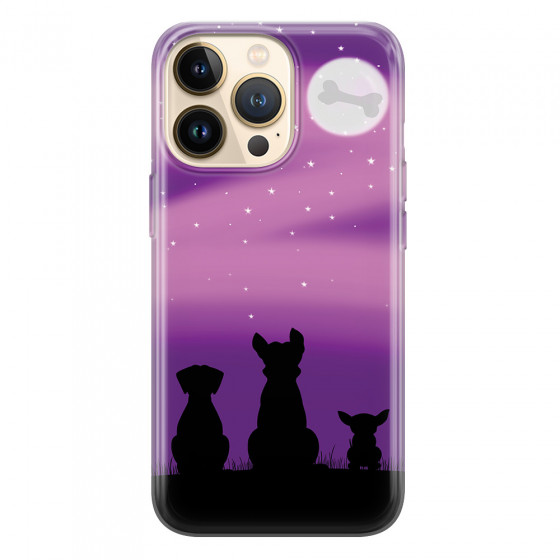 APPLE - iPhone 13 Pro - Soft Clear Case - Dog's Desire Violet Sky