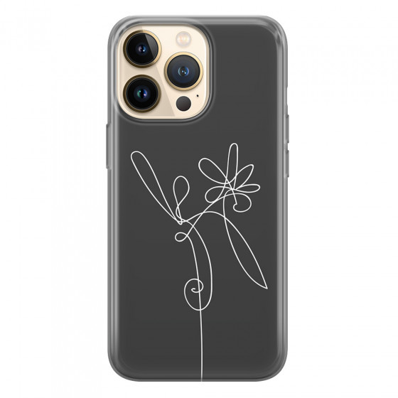 APPLE - iPhone 13 Pro - Soft Clear Case - Flower In The Dark