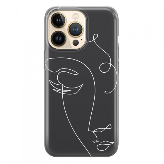APPLE - iPhone 13 Pro - Soft Clear Case - Light Portrait in Picasso Style