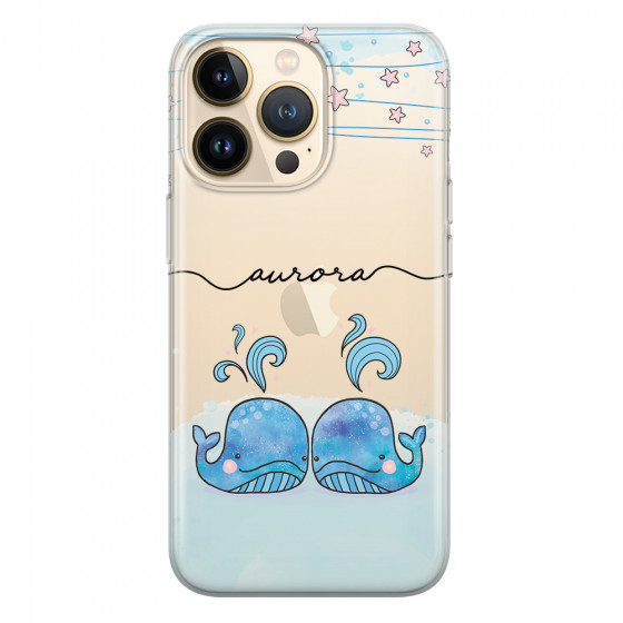 APPLE - iPhone 13 Pro - Soft Clear Case - Little Whales