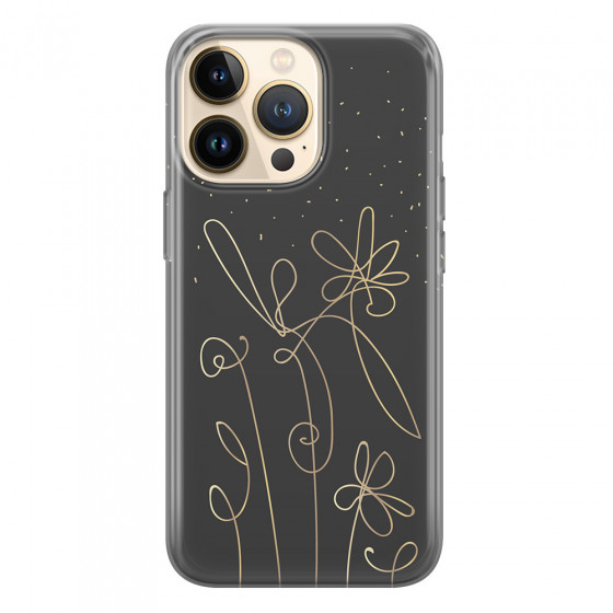 APPLE - iPhone 13 Pro - Soft Clear Case - Midnight Flowers