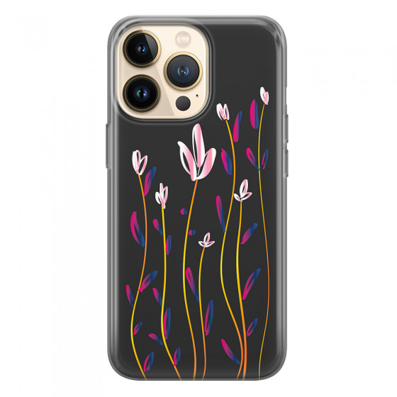 APPLE - iPhone 13 Pro - Soft Clear Case - Pink Tulips