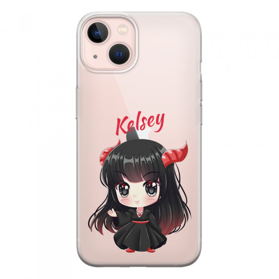 APPLE - iPhone 13 Mini - Soft Clear Case - Chibi Kelsey