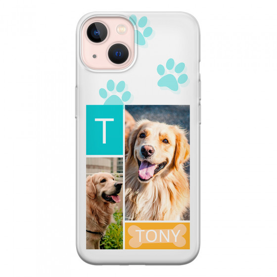 APPLE - iPhone 13 Mini - Soft Clear Case - Dog Collage