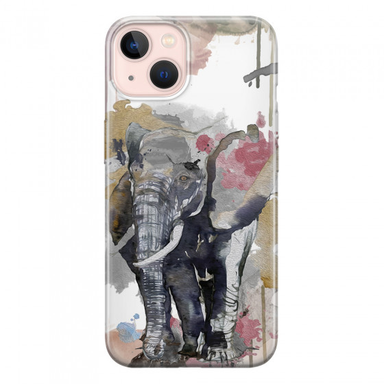 APPLE - iPhone 13 Mini - Soft Clear Case - Elephant