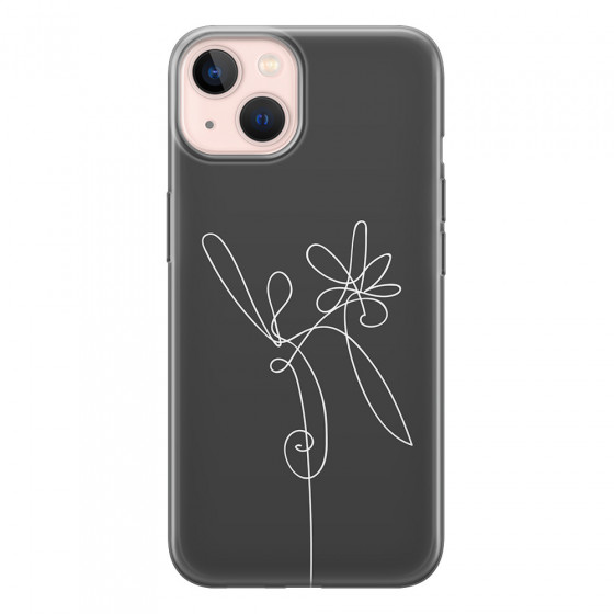 APPLE - iPhone 13 Mini - Soft Clear Case - Flower In The Dark
