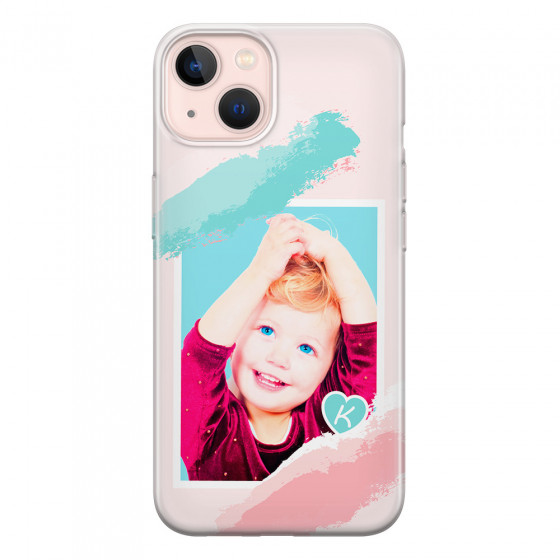 APPLE - iPhone 13 Mini - Soft Clear Case - Kids Initial Photo