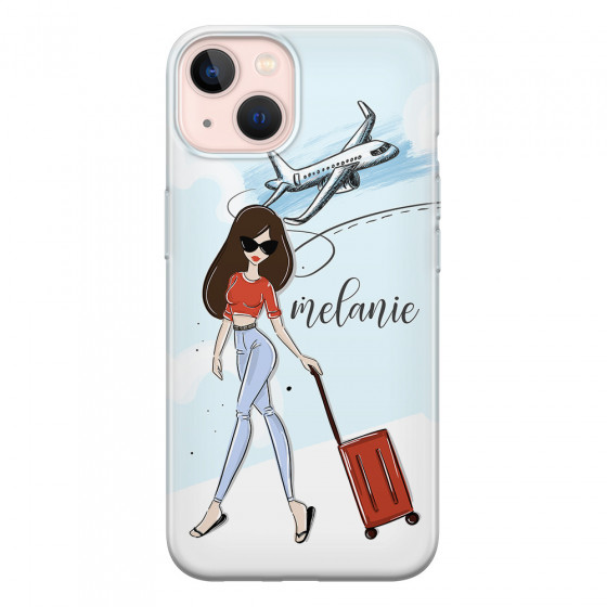 APPLE - iPhone 13 Mini - Soft Clear Case - Travelers Duo Brunette