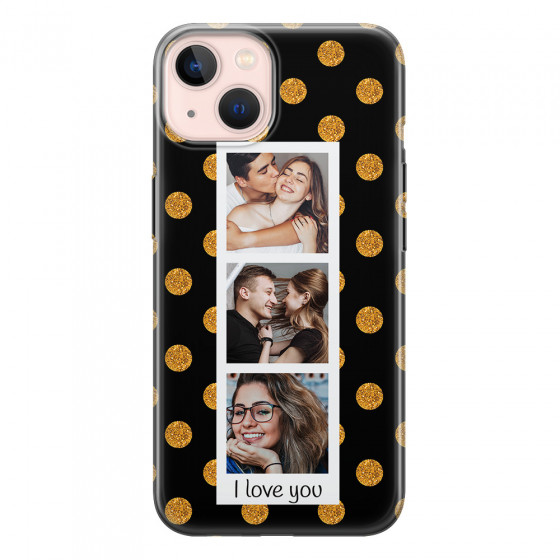 APPLE - iPhone 13 Mini - Soft Clear Case - Triple Love Dots Photo
