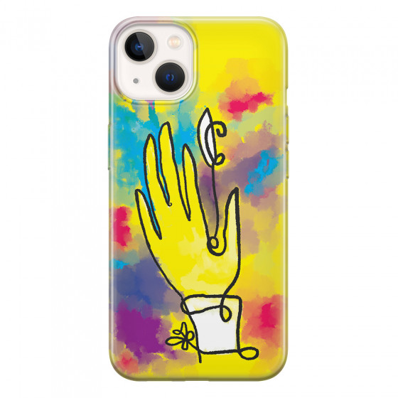 APPLE - iPhone 13 - Soft Clear Case - Abstract Hand Paint