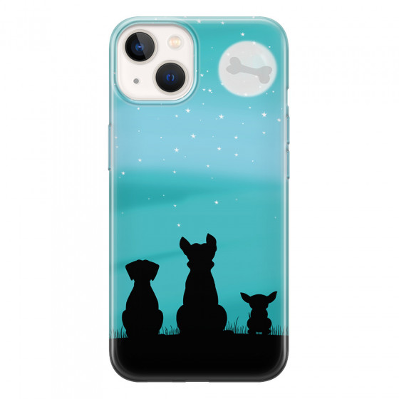 APPLE - iPhone 13 - Soft Clear Case - Dog's Desire Blue Sky