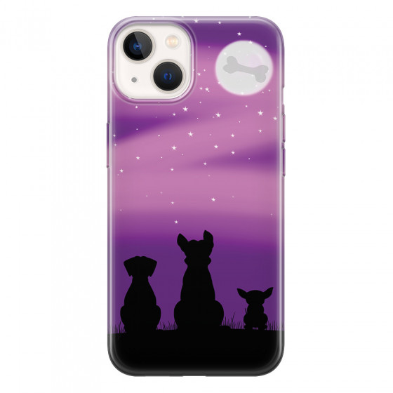 APPLE - iPhone 13 - Soft Clear Case - Dog's Desire Violet Sky