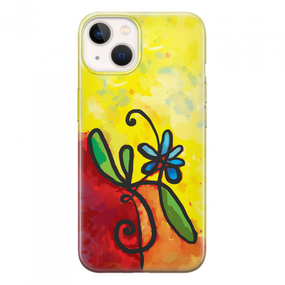 APPLE - iPhone 13 - Soft Clear Case - Flower in Picasso Style