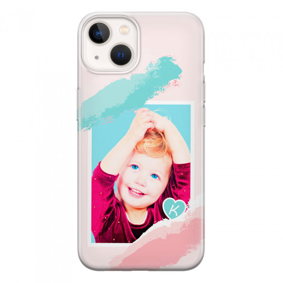 APPLE - iPhone 13 - Soft Clear Case - Kids Initial Photo