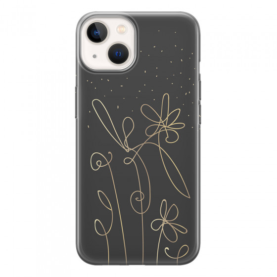 APPLE - iPhone 13 - Soft Clear Case - Midnight Flowers