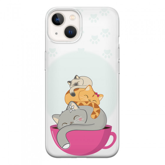 APPLE - iPhone 13 - Soft Clear Case - Sleep Tight Kitty