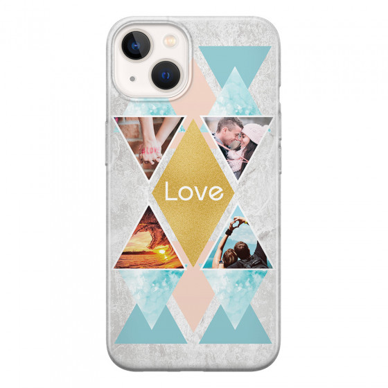 APPLE - iPhone 13 - Soft Clear Case - Triangle Love Photo