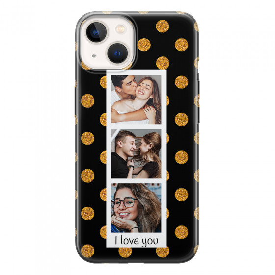 APPLE - iPhone 13 - Soft Clear Case - Triple Love Dots Photo