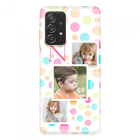 SAMSUNG - Galaxy A52 / A52s - Soft Clear Case - Cute Dots Initial