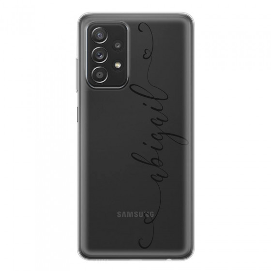 SAMSUNG - Galaxy A52 / A52s - Soft Clear Case - Hearts Handwritten Black