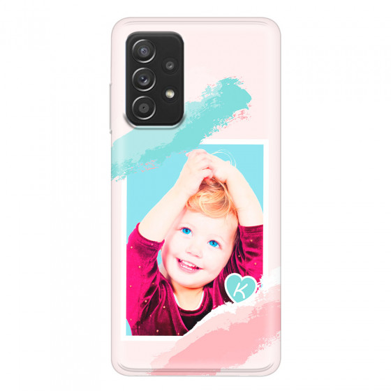 SAMSUNG - Galaxy A52 / A52s - Soft Clear Case - Kids Initial Photo