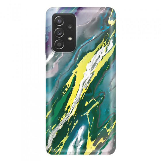 SAMSUNG - Galaxy A52 / A52s - Soft Clear Case - Marble Rainforest Green