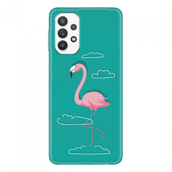 SAMSUNG - Galaxy A32 - Soft Clear Case - Cartoon Flamingo